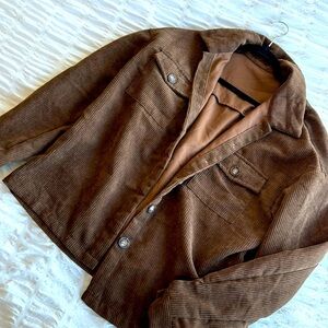 Oversized corduroy brown jacket